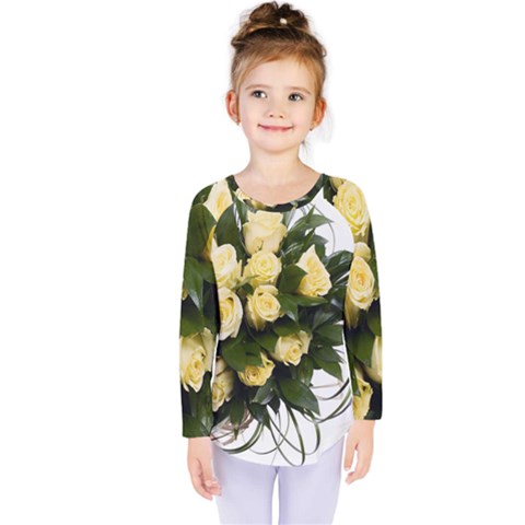 Bouquet Flowers Roses Decoration Kids  Long Sleeve Tee by Amaryn4rt