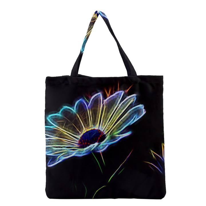 Flower Pattern Design Abstract Background Grocery Tote Bag