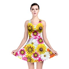 Flowers Blossom Bloom Nature Plant Reversible Skater Dress by Amaryn4rt