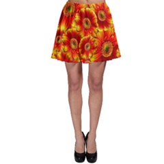 Gerbera Flowers Blossom Bloom Skater Skirt by Amaryn4rt