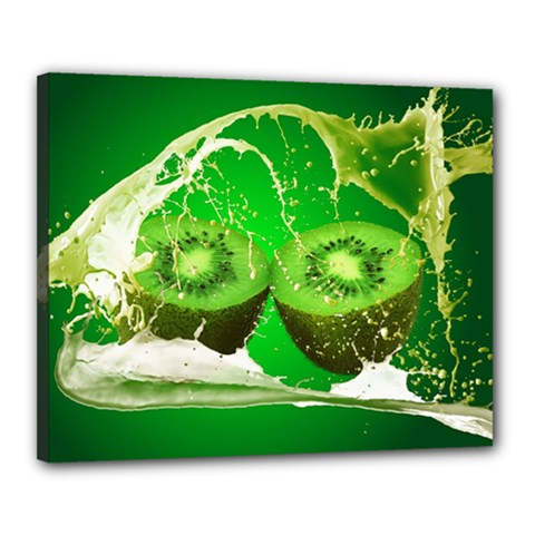 Kiwi Fruit Vitamins Healthy Cut Canvas 20  X 16  by Amaryn4rt