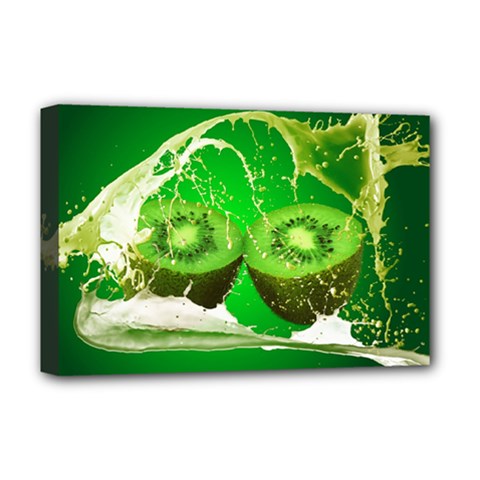 Kiwi Fruit Vitamins Healthy Cut Deluxe Canvas 18  X 12   by Amaryn4rt