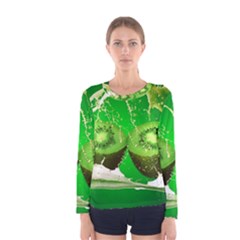 Kiwi Fruit Vitamins Healthy Cut Women s Long Sleeve Tee