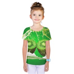 Kiwi Fruit Vitamins Healthy Cut Kids  One Piece Tee