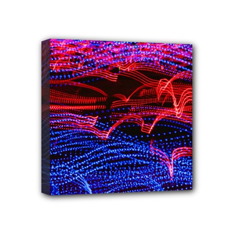 Lights Abstract Curves Long Exposure Mini Canvas 4  X 4  by Amaryn4rt