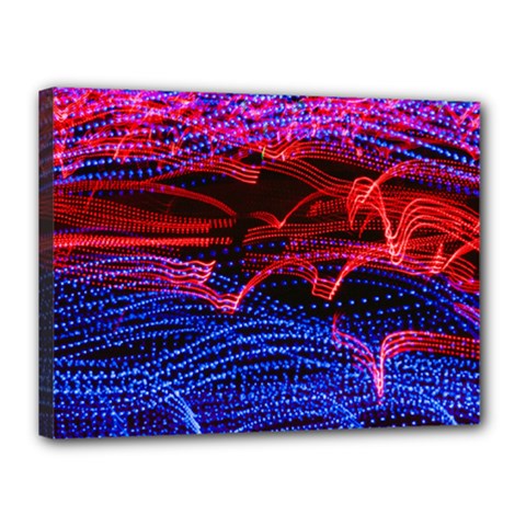 Lights Abstract Curves Long Exposure Canvas 16  X 12  by Amaryn4rt