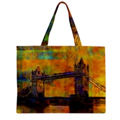 London Tower Abstract Bridge Zipper Mini Tote Bag by Amaryn4rt