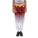 Effect Pattern Brush Red Women s Jogger Sweatpants View1