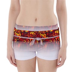 Effect Pattern Brush Red Boyleg Bikini Wrap Bottoms by Amaryn4rt