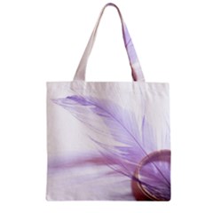 Ring Feather Marriage Pink Gold Zipper Grocery Tote Bag by Amaryn4rt