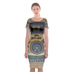 Peace Monument Werder Mountain Classic Short Sleeve Midi Dress by Amaryn4rt