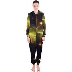 Particles Vibration Line Wave Hooded Jumpsuit (ladies) 