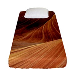 Sandstone The Wave Rock Nature Red Sand Fitted Sheet (single Size) by Amaryn4rt