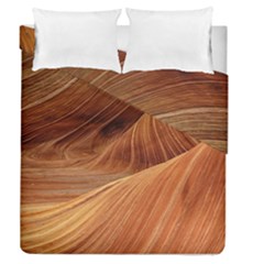 Sandstone The Wave Rock Nature Red Sand Duvet Cover Double Side (queen Size) by Amaryn4rt