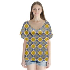 Arabesque Star Flutter Sleeve Top