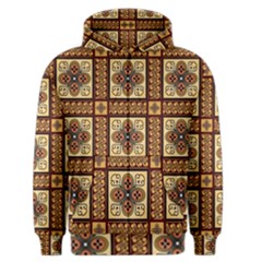 Batik Flower Brown Men s Zipper Hoodie