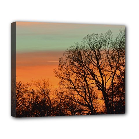 Twilight Sunset Sky Evening Clouds Deluxe Canvas 20  X 16   by Amaryn4rt