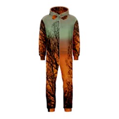 Twilight Sunset Sky Evening Clouds Hooded Jumpsuit (kids)