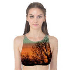 Twilight Sunset Sky Evening Clouds Tank Bikini Top by Amaryn4rt