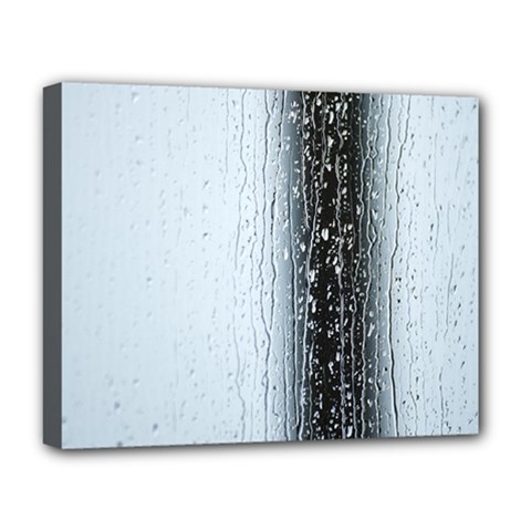 Rain Raindrop Drop Of Water Drip Deluxe Canvas 20  X 16   by Amaryn4rt