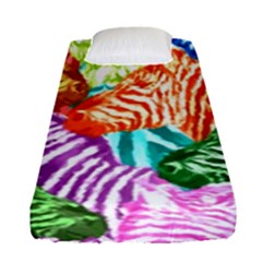 Zebra Colorful Abstract Collage Fitted Sheet (single Size)