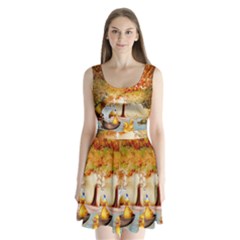Art Kuecken Badespass Arrangemen Split Back Mini Dress  by Amaryn4rt