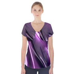 Fractal Mathematics Abstract Short Sleeve Front Detail Top by Amaryn4rt