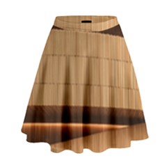 Architecture Art Boxes Brown High Waist Skirt