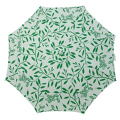 Leaves Foliage Green Wallpaper Straight Umbrellas by Amaryn4rt