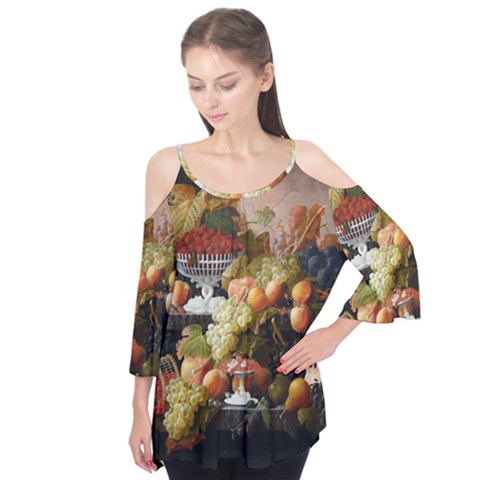 Abundance Of Fruit Severin Roesen Flutter Tees by Amaryn4rt