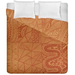 Burnt Amber Orange Brown Abstract Duvet Cover Double Side (california King Size) by Amaryn4rt