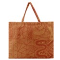 Burnt Amber Orange Brown Abstract Zipper Large Tote Bag View1