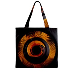 Fractal Mathematics Abstract Zipper Grocery Tote Bag by Amaryn4rt