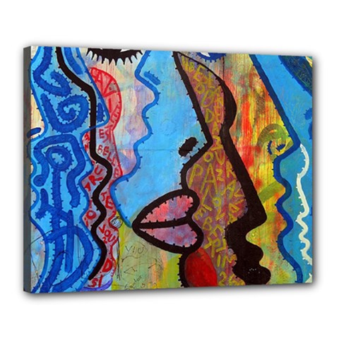 Graffiti Wall Color Artistic Canvas 20  X 16  by Amaryn4rt