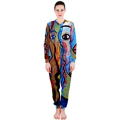 Graffiti Wall Color Artistic Onepiece Jumpsuit (ladies)  by Amaryn4rt