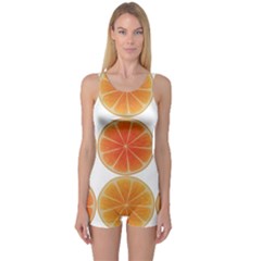 Orange Discs Orange Slices Fruit One Piece Boyleg Swimsuit by Amaryn4rt