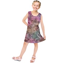 Texture Background Spring Colorful Kids  Tunic Dress