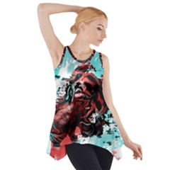 Wallpaper Background Watercolors Side Drop Tank Tunic by Amaryn4rt