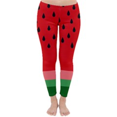 Watermelon  Classic Winter Leggings by Valentinaart