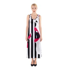 Lipstick Face Girl Sleeveless Maxi Dress