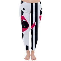 Lipstick Face Girl Classic Winter Leggings