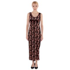 Chain Rusty Links Iron Metal Rust Fitted Maxi Dress by Amaryn4rt