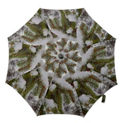 Brad Snow Winter White Green Hook Handle Umbrellas (large) by Amaryn4rt