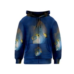 Fish Blue Animal Water Nature Kids  Zipper Hoodie