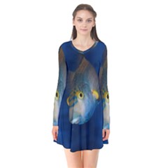 Fish Blue Animal Water Nature Flare Dress by Amaryn4rt