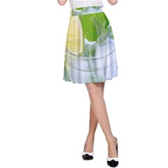 Cold Drink Lime Drink Cocktail A-line Skirt by Amaryn4rt