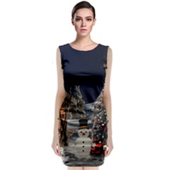 Christmas Landscape Classic Sleeveless Midi Dress