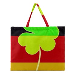 Irish German Germany Ireland Funny St Patrick Flag Zipper Large Tote Bag by yoursparklingshop