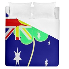 Irish Australian Australia Ireland Shamrock Funny St Patrick Flag Duvet Cover (queen Size) by yoursparklingshop