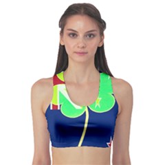 IrishShamrock New Zealand Ireland Funny St Patrick Flag Sports Bra